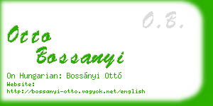 otto bossanyi business card